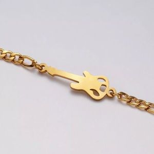Gold Guitar Adjustable Bracelet